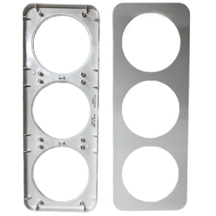 Aigostar - Cadre triple en plastique blanc