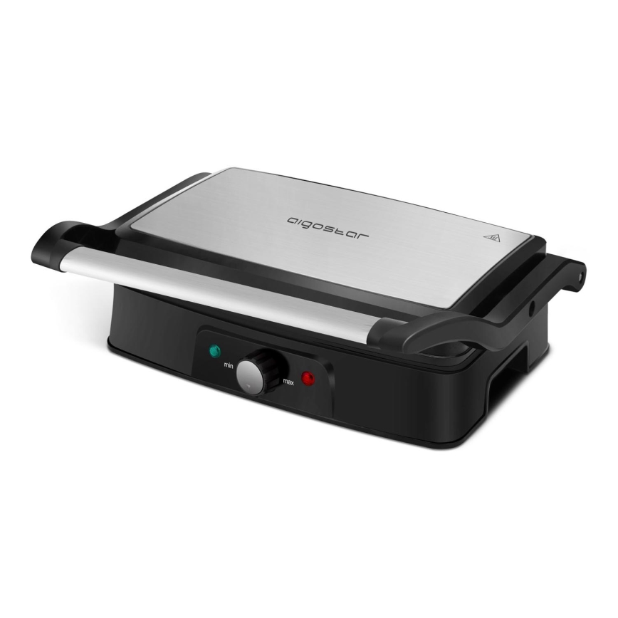 Aigostar - Contactgrill 1500W/230V mat chroom/zwart