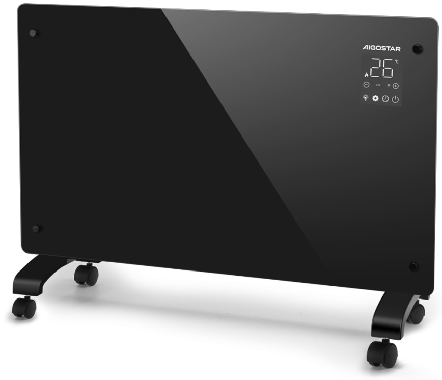 Aigostar - Convecteur électrique intelligent 2000 W Wi‑Fi