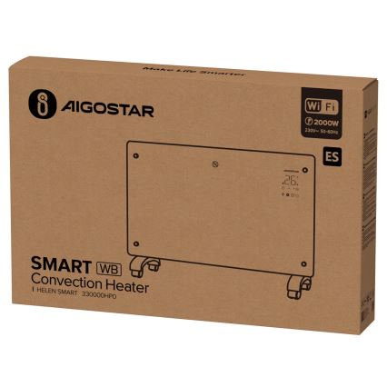 Aigostar - Convecteur électrique intelligent 2000 W Wi‑Fi