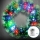 Aigostar - Couronne de Noël extérieure LED RGBY, 72 LED, 3×AA, Ø 50 cm, IP44