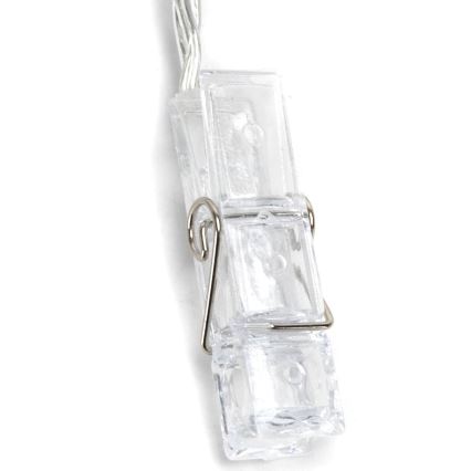 Aigostar - Decoratieve LED ketting met pegs 20xLED/3xAA 3,3m warm wit