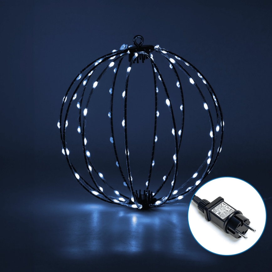 Aigostar - Décoration de Noël extérieure 3,6W/230V boule 30cm IP44 blanc froid