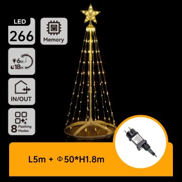 Aigostar - Décoration de Noël extérieure LED, 31 LED, 3,6 W, 230 V, 2700 K (blanc chaud), 180 cm, IP44