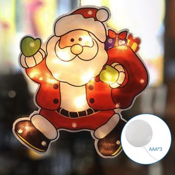 Aigostar - Décoration de Noël LED/3xAAA Santa 20cm