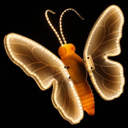 Aigostar - LED Décoration extérieure 246xLED/9W/230V 42 cm IP44 papillon/multicolore