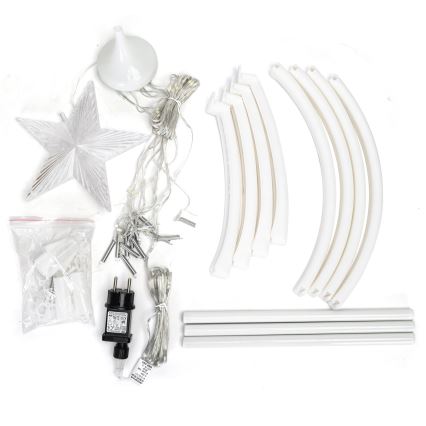 Aigostar - Décoration de Noël LED d'extérieur, 3,6 W, 230 V, 120 cm, IP44, blanc froid