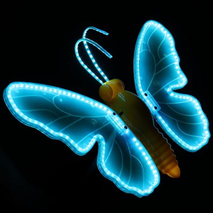 Aigostar - Décoration extérieure LED 246xLED/9W/230V 42 cm IP44 papillon/bleu