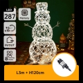 Aigostar - Décoration de Noël LED extérieure 3,6W/31/230V 2700K 120 cm IP44 bonhomme de neige