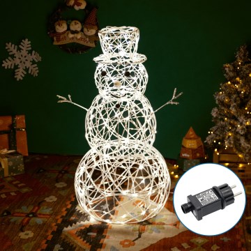 Aigostar - Décoration de Noël LED extérieure 3,6W/31/230V 2700K 120 cm IP44 bonhomme de neige