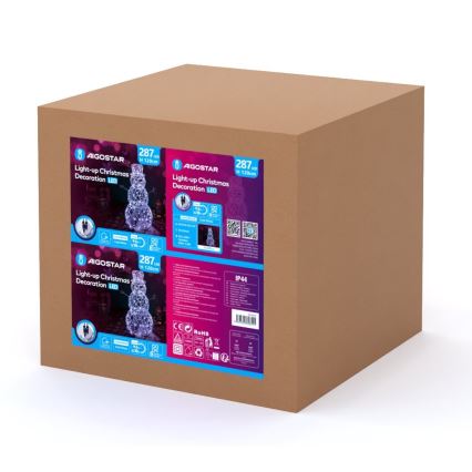 Aigostar - Décoration de Noël LED extérieure 3,6W/31/230V 6500K 120cm IP44 bonhomme de neige