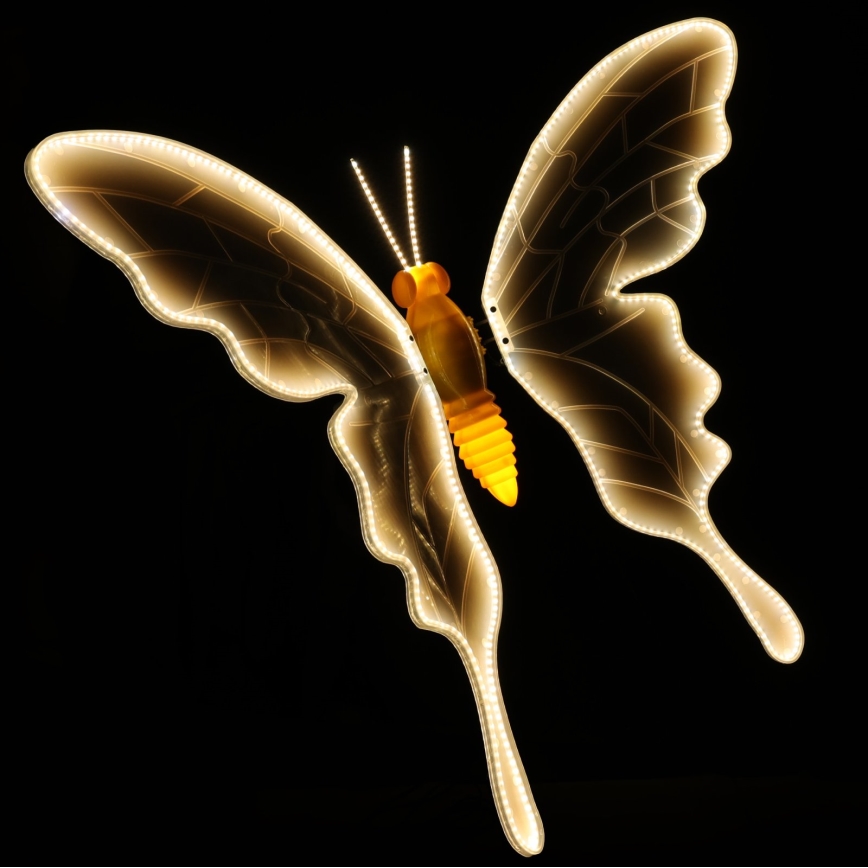 Aigostar - Décoration extérieure LED 558xLED 90 cm IP44 papillon/blanc chaud