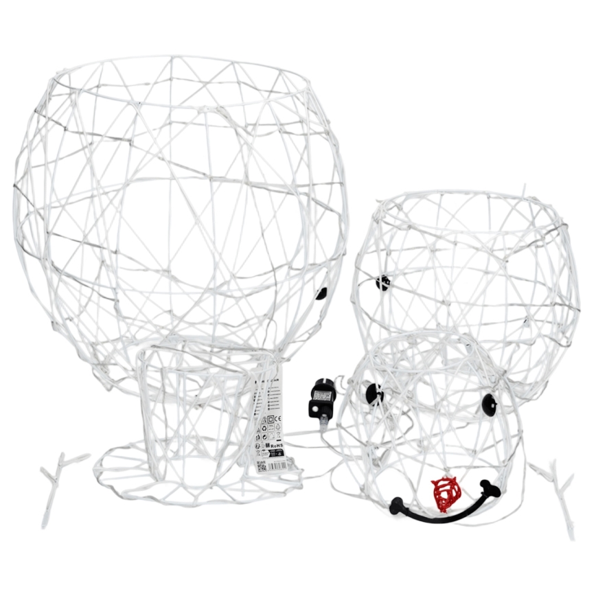 Aigostar - Décoration LED de Noël d'extérieur 3,6W/31/230V 6500K 120cm IP44 bonhomme de neige