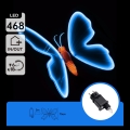 Aigostar - Décoration LED d'extérieur 468xLED 75 cm IP44 papillon/bleu