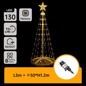 Aigostar - Décoration LED extérieure de Noël LED/3,6W/31/230V 2700K 120 cm IP44