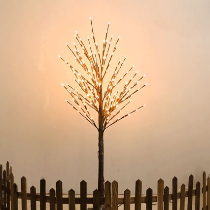 Aigostar - Décoration solaire 24xLED/2,6m IP65 arbre blanc chaud