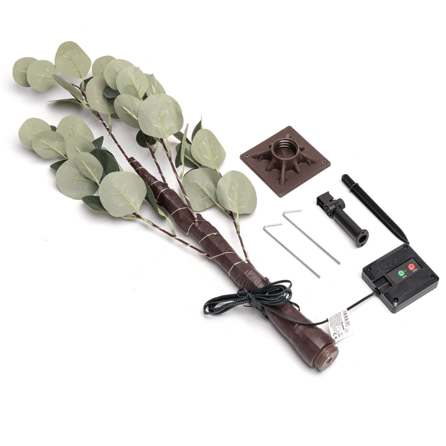 Aigostar - Décoration solaire 30xLED/2,6m IP65 blanc chaud eucalyptus