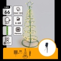 Aigostar - Décoration solaire de Noël à LED 66xLED/0,59W/3,7V 100 cm IP65 130 mAh sapin blanc chaud