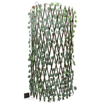 Aigostar - Décoration solaire LED 148xLED/2x1,2m IP65 300 mAh blanc chaud eucalyptus