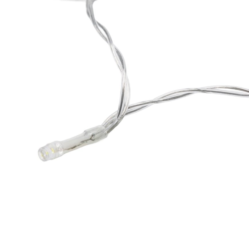 Aigostar - LED dimbaar buiten kerstlichtsnoer met bewegingssensor 100xLED/3xAA 12m koud wit + afstandsbediening