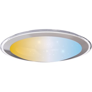 Aigostar - Dimbaar LED Plafond Lamp 30W/230V 2700–6500K Ø 42.9 cm chroom + Remote Control