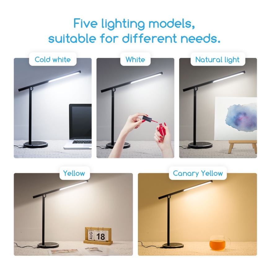 Aigostar - Dimbaar LED touch tafellampje LED/8W/230V 3000-6000K zwart