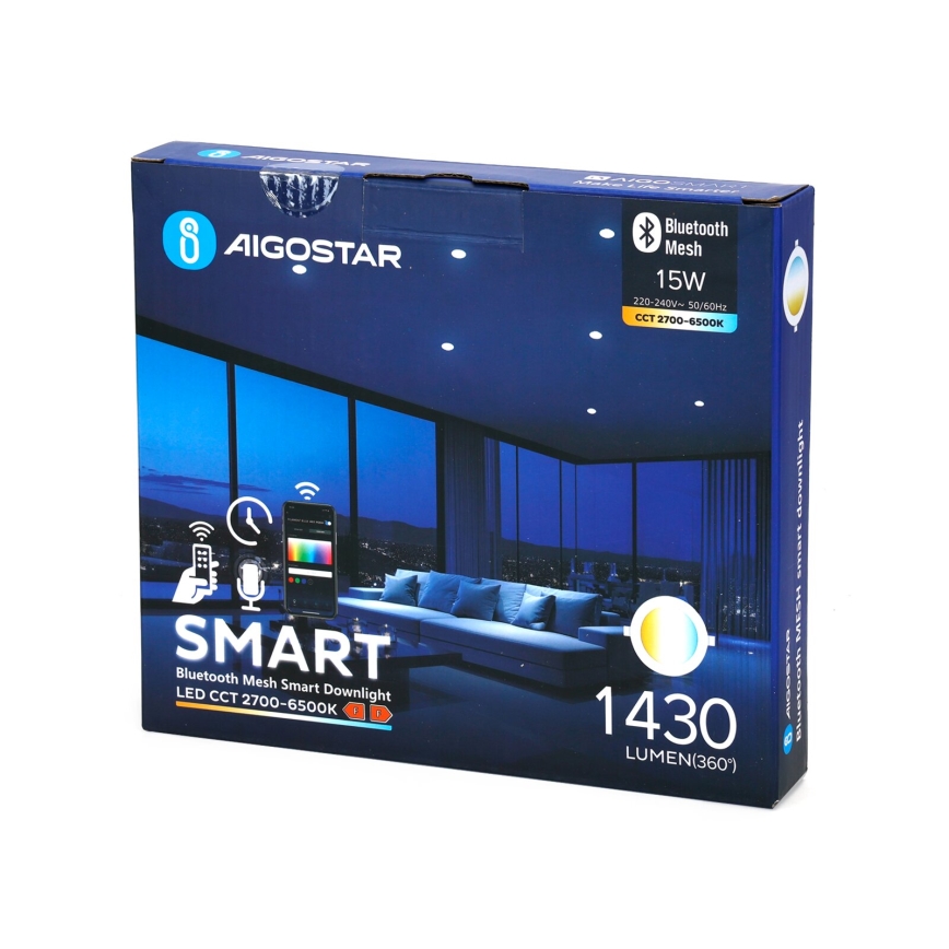 Aigostar - Dimbare LED hangende plafond verlichting MESH LED/15W/230V 2700-6500K diameter 17 cm