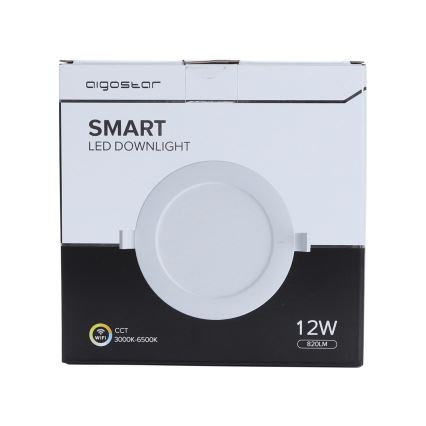 Aigostar - Dimbare LED Inbouw Lamp 12W/230V d. 17 cm Wi-Fi