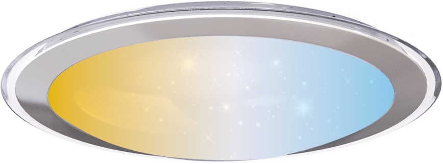 Aigostar - Dimbare LED-plafondlamp LED/30W/230V 2700-6500K Ø 42,9 cm chroom + afstandsbediening
