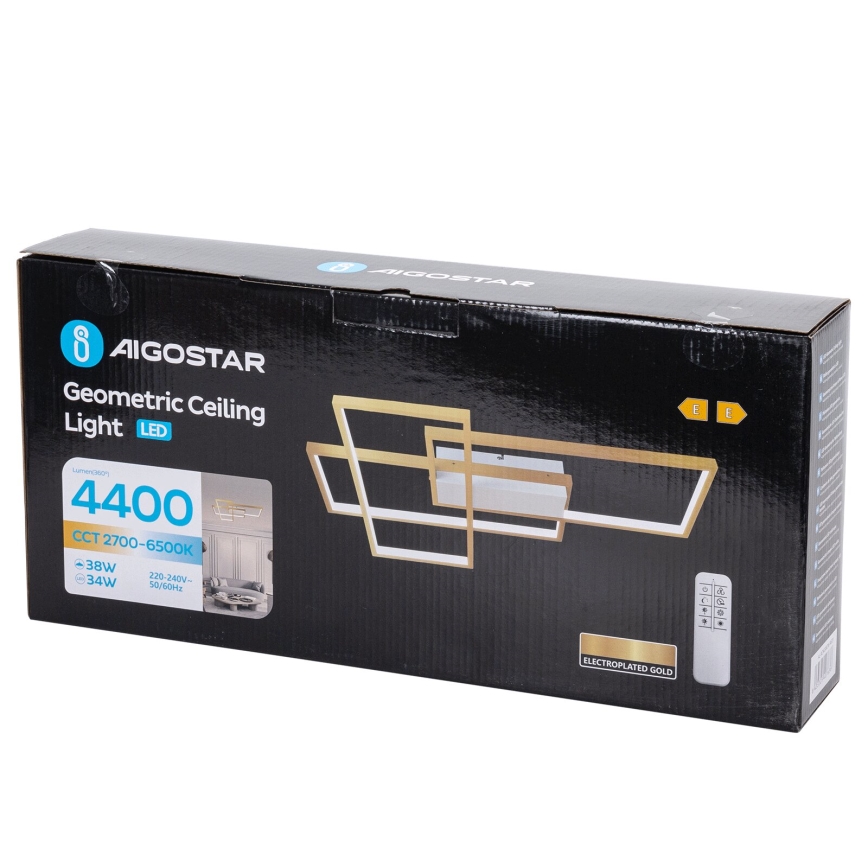 Aigostar - Dimbare LED plafondlamp LED/38W/230V 2700-6500K + afstandsbediening
