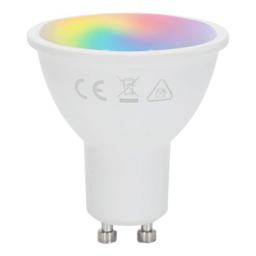 Aigostar - dimbare LED RGBW GU10-lamp, 4,8 W, 230 V, 3000 K + afstandsbediening
