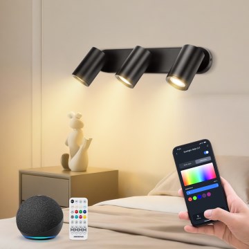 Aigostar - Dimbare LED RGBW-spot MESH 3xLED/4,9W/230V 2700-6500K wit + afstandsbediening