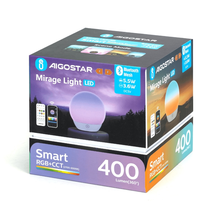 Aigostar - LED RGBW dimbare bureaulamp (LED 5,5 W / 5 V) met Wi-Fi en afstandsbediening