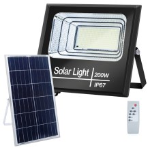 Aigostar - Dimbare LED Solar Schijnwerper LED/200W/3,2V IP67 + AB