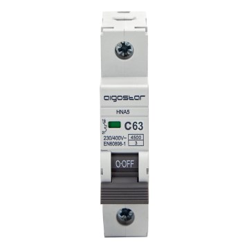 Aigostar - Disjoncteur monophasé 1P-63A-C 230-400V