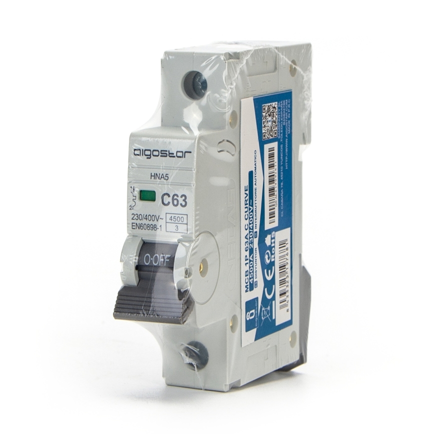 Aigostar - Disjoncteur monophasé 1P-63A-C 230-400V