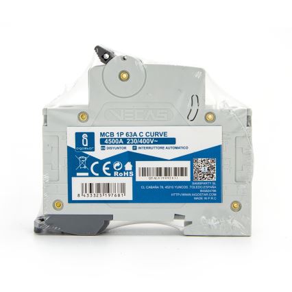 Aigostar - Disjoncteur monophasé 1P-63A-C 230-400V