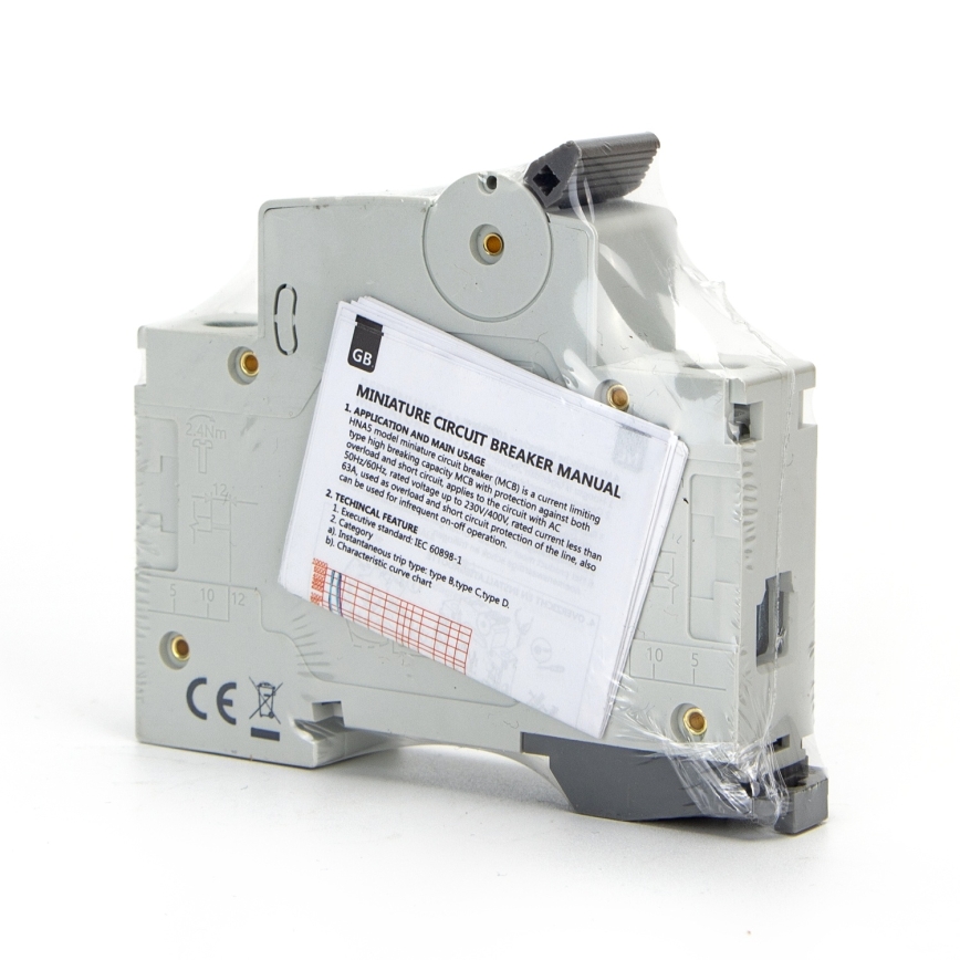 Aigostar - Disjoncteur monophasé 1P-63A-C 230-400V