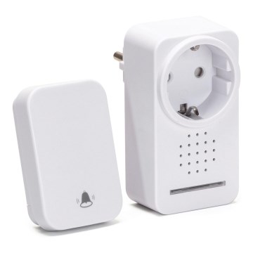 Aigostar - Draadloze deurbel met stekker 1Z 230V IPX4 wit