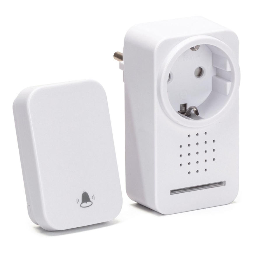 Aigostar - Draadloze deurbel met stekker 1Z 230V IPX4 wit