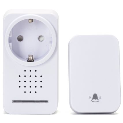 Aigostar - Draadloze deurbel met stekker 1Z 230V IPX4 wit