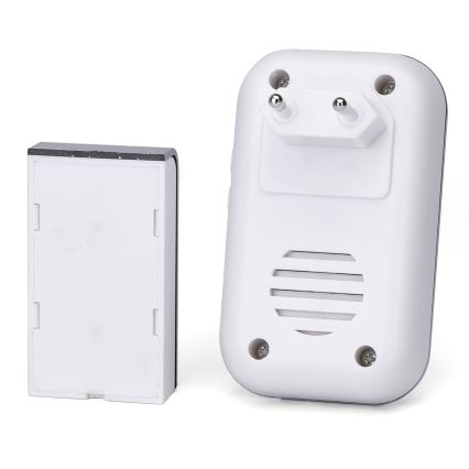 Aigostar - Draadloze deurbel met stekker 230V/12V IP44 wit