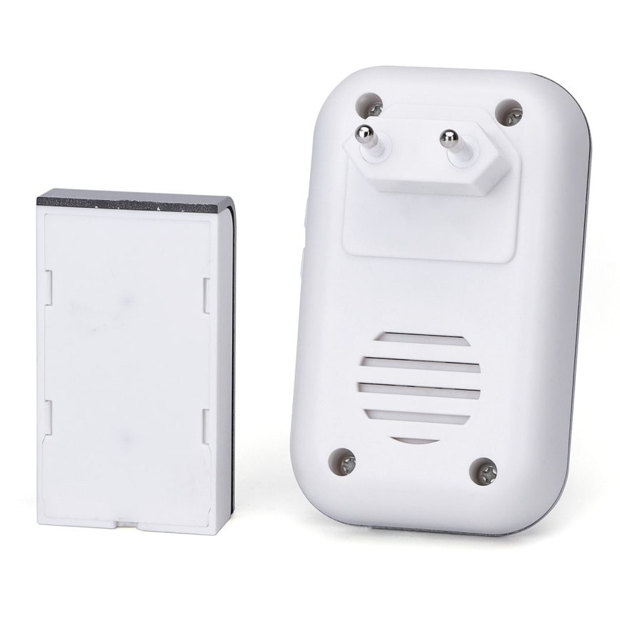 Aigostar - Draadloze deurbel met stekker 230V/12V IP44 wit