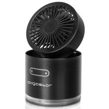 Aigostar - Draadloze mini tafelventilator met neveleffect MIST 10W/5V zwart