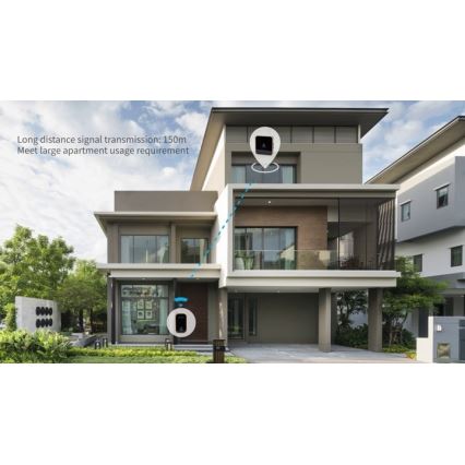 Aigostar - Draadloze Stopcontact Deurbel 230V zwart