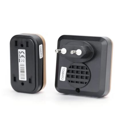 Aigostar - Draadloze Stopcontact Deurbel 230V zwart
