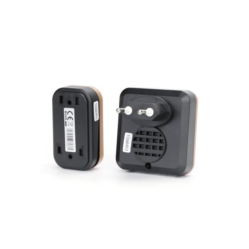 Aigostar - Draadloze Stopcontact Deurbel 230V zwart