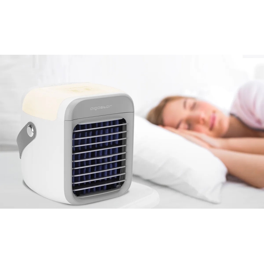 Aigostar - Draagbaar air cooler 8W/5V wit
