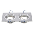 Aigostar - Dubbele afdekring voor inbouwspot GU10 17,3x9,1 cm mat chroom