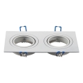 Aigostar - Dubbele inbouwring voor GU10 inbouwarmatuur 17,3x9,1 cm wit